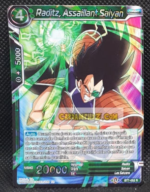 Carte Dragon Ball Super Card Game Assault of the Saiyans BT7-052 R (fr) bandai radditz assaillant saiyan dbs foil prisme holo cardamehdz point com mehdz atout