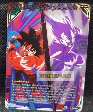 Carte Dragon Ball Super Card Game Carte promo confrontation pré destinée P-340 PR (FR) Bandai dbscg hors serie prisme foil holo cardamehdz point com mehdz atout