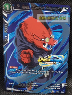 Carte Dragon Ball Super Card Game Carte promo dr rota unknown potential DB2-042 UC (us version promo) Bandai dbscg hors serie prisme holo foil cardamehdz point com mehdz atout