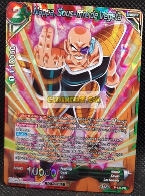 Carte Dragon Ball Super Card Game Carte promo nappa sous fifre de vegeta P-131 PR (fr) (foil) Bandai dbscg hors serie prisme holo cardamehdz point com mehdz atout