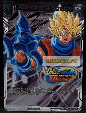 Carte Dragon Ball Super Card Game Carte promo not even a scratch DB2-160 R (us version promo foil) Bandai dbscg hors serie prisme holo cardamehdz point com mehdz atout