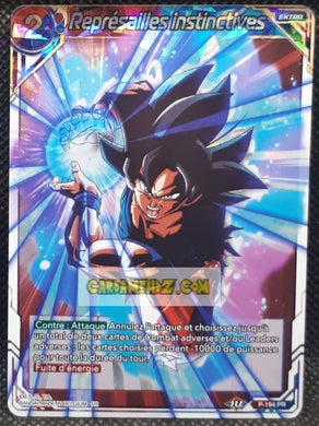 Carte Dragon Ball Super Card Game Carte promo represaille instinctive P-194 PR (FR) Bandai dbscg hors serie prisme foil holo cardamehdz point com mehdz atout
