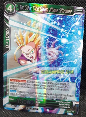 Carte Dragon Ball Super Card Game Carte promo son gohan super saiyan attaque determinee P-016 PR (fr) (foil) (2018) Bandai dbscg hors serie prisme holo 