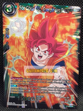 Carte Dragon Ball Super Card Game Carte promo son goku ssg energie des dieux P-094 PR (fr) (foil) Bandai dbscg hors serie prisme holo cardamehdz point com mehdz atout
