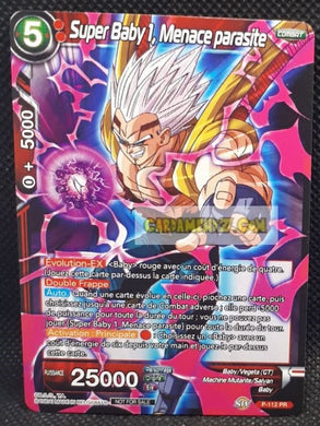 Carte Dragon Ball Super Card Game Carte promo super baby 1 menace parasite P-112 PR (fr) (foil) Bandai dbscg hors serie prisme holo cardamehdz point com mehdz atout