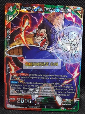 Carte Dragon Ball Super Card Game Carte promo vegeta gorille technique saiyan P-169 PR (fr) (foil) Bandai dbscg hors serie prisme holo cardamehdz point com mehdz atout