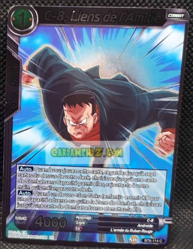 Carte Dragon Ball Super Card Game Destroyer Kings BT6-114 C (2019) (fr) bandaI c 8 liens de l amitié dbs prisme foil holo cardamehdz point com mehdz atout