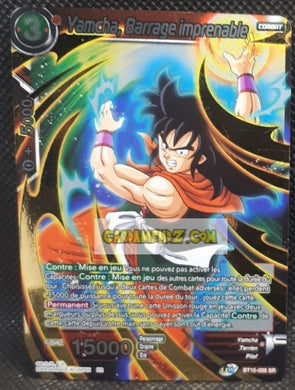 Carte Dragon Ball Super Card Game FR Rise of the Unison Warrior BT10-008 SR bandai yamcha barrage imprenable dbscg prisme foil holo cardamehdz point com mehdz atout