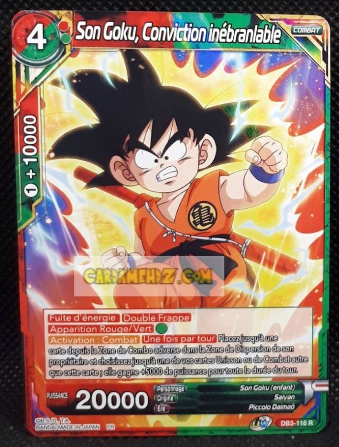 Carte Dragon Ball Super Card Game Fr Giant Force DB3-116 R (2020) bandai son goku conviction inébranlable dbscg foil prisme holo cardamehdz point com mehdz atout