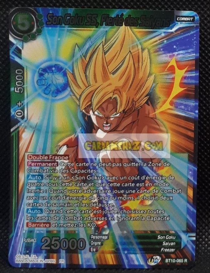 Carte Dragon Ball Super Card Game Fr Rise of the Unison Warrior BT10-065 R (2020) bandai son goku ss fierté des saiyans dbscg prisme foil holo cardamehdz point com mehdz atout