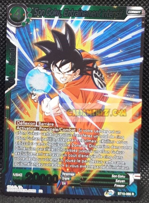 Carte Dragon Ball Super Card Game Fr Rise of the Unison Warrior BT10-066 R (2020) bandai songoku entrainement intensif dbscg prisme foil holo cardamehdz point com mehdz atout