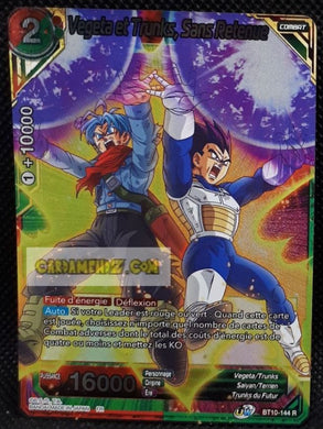 Carte Dragon Ball Super Card Game Fr Rise of the Unison Warrior BT10-144 R (2020) bandai vegeta et trunks sans retenue dbscg prisme foil holo cardamehdz point com mehdz atout