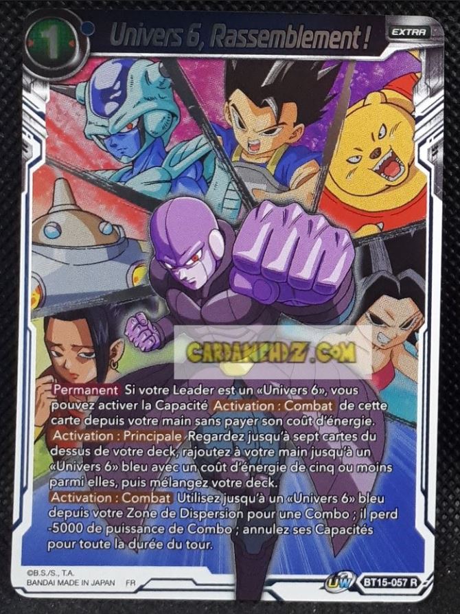 Carte Dragon Ball Super Card Game Fr UWS Boost Saiyan Showdown BT15-057 R (2021) (fr) bandai univers 6 rassemblement! dbscg prisme foil holo cardamehdz point com mehdz atout