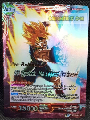Carte Dragon Ball Super Card Game Fr Unison Warrior Series 4 BT13-001 R (2020) (pre release version) bandai bardock dbscg prisme foil holo cardamehdz point com mehdz atout