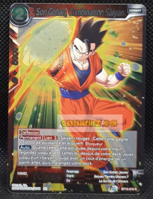 Carte Dragon Ball Super Card Game Fr Unison Warrior Series 4 BT13-015 R (2021) bandai son gohan combinaison saiyan dbscg prisme foil holo cardamehdz point com mehdz atout