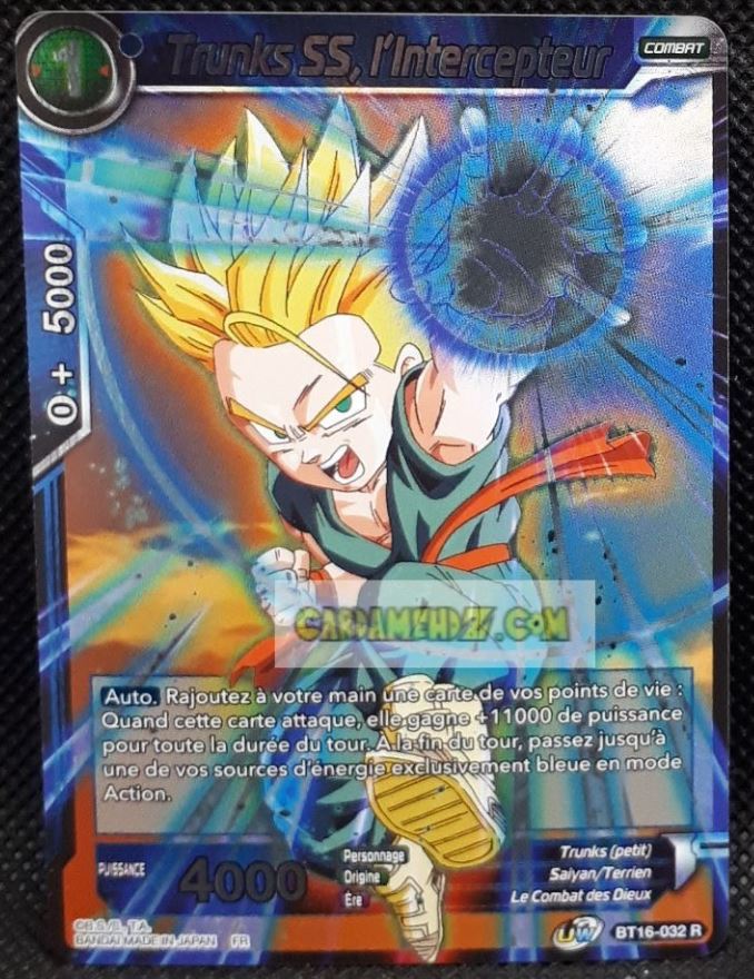 Carte Dragon Ball Super Card Game Fr Unison Warrior Series Boost Set 7 BT16-032 R (2022) bandai trunks ss l intercepteur dbs prisme foil holo cardamehdz point com mehdz atout
