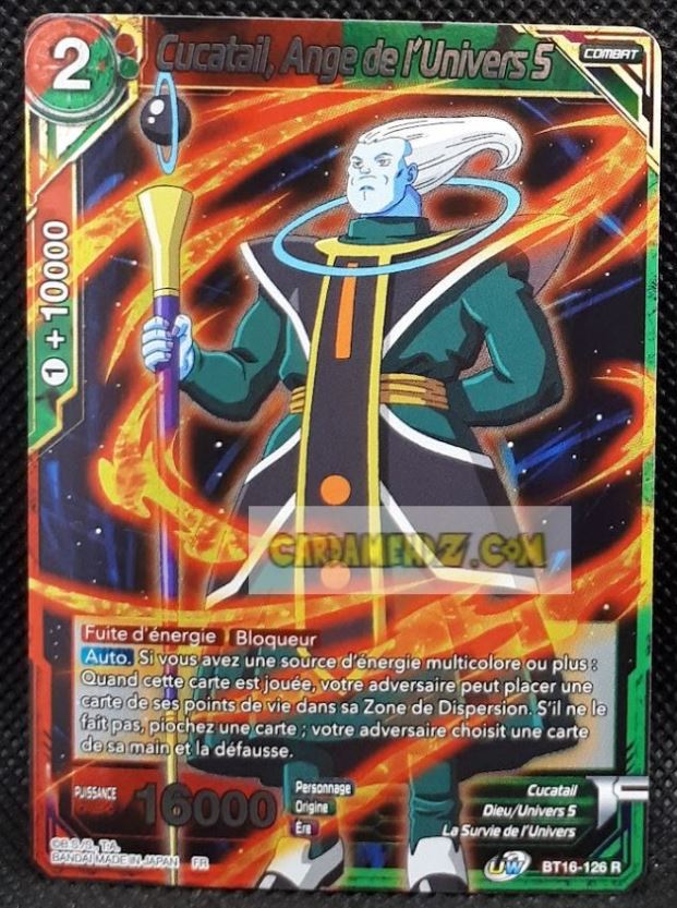 Carte Dragon Ball Super Card Game Fr Unison Warrior Series Boost Set 7 BT16-126 R (2022) bandai cucatail ange de l univers 5 dbs prisme foil holo cardamehdz point com mehdz atout