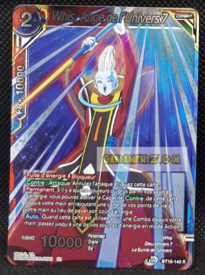 Carte Dragon Ball Super Card Game Fr Unison Warrior Series Boost Set 7 BT16-140 R (2022) bandai Wwhis ange de l univers 7 dbs prisme foil holo cardamehdz point com mehdz atout