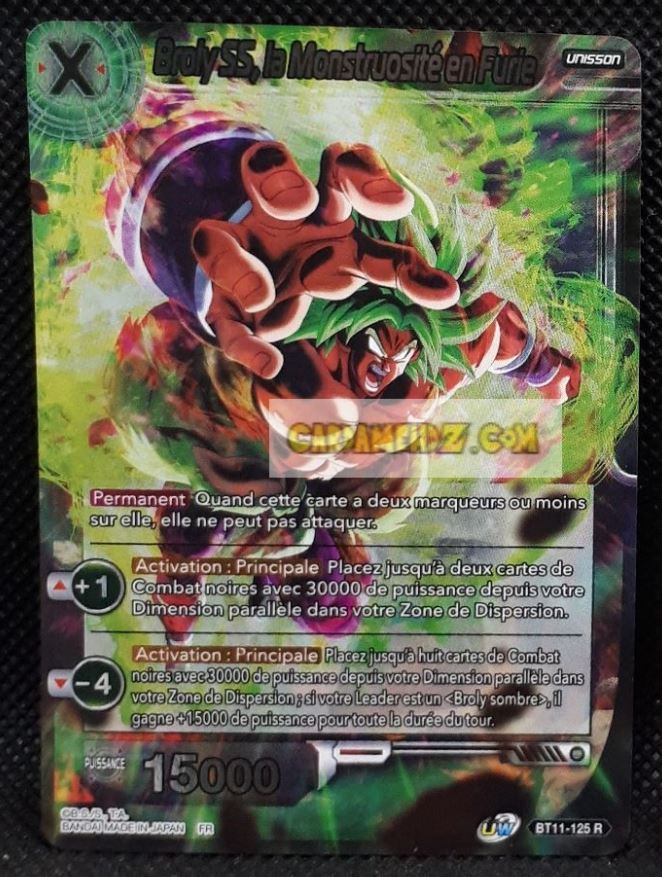 Carte Dragon Ball Super Card Game Fr Unison Warrior Vermilion Bloodline BT11-125 R (2020) bandai broly ss la monstruosité en furie dbscg prisme foil holo cardamehdz point com mehdz atout