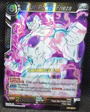 Carte Dragon Ball Super Card Game Galactic Battle BT1-087 R (us) (2017) bandai full power frieza dbs prisme foil holo cardamehdz point