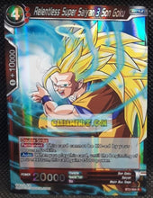 Charger l&#39;image dans la galerie, Carte Dragon Ball Super Card Game Miraculous Revival BT2-004 R (US) (2017) bandai relentless super saiyan 3 son goku dbs prisme foil holo
