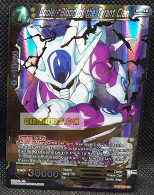 Carte Dragon Ball Super Card Game Miraculous Revival BT2-110 SR (US) (2017) bandai cooler blood of the tyrant clan dbs prisme foil holo cardamehdz point com mehdz