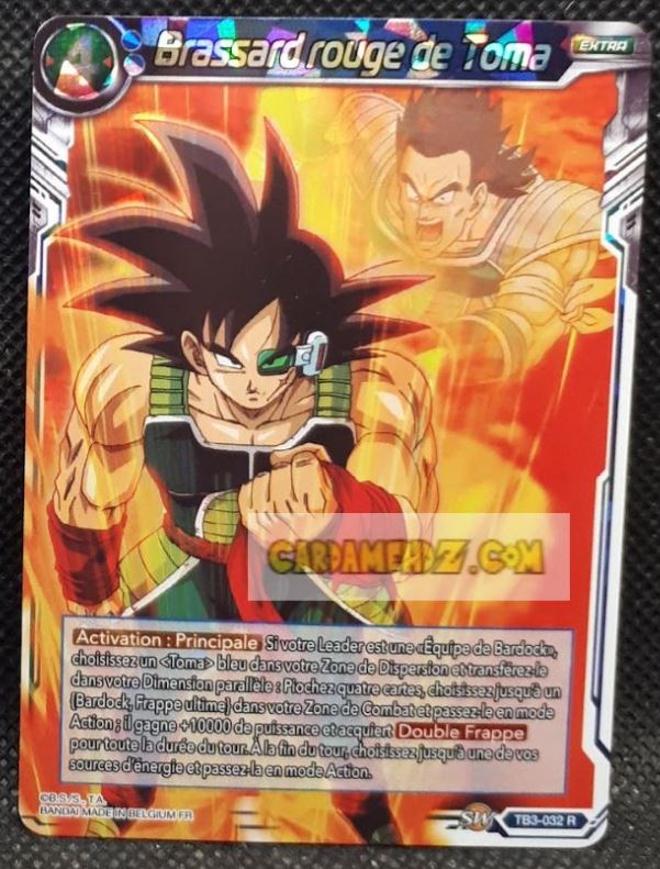 Carte Dragon Ball Super Card Game Premium Pack TB3-032 R (2019) bandai brassard rouge de toma dbs rare prisme foil holo cardamehdz point com mehdz atout