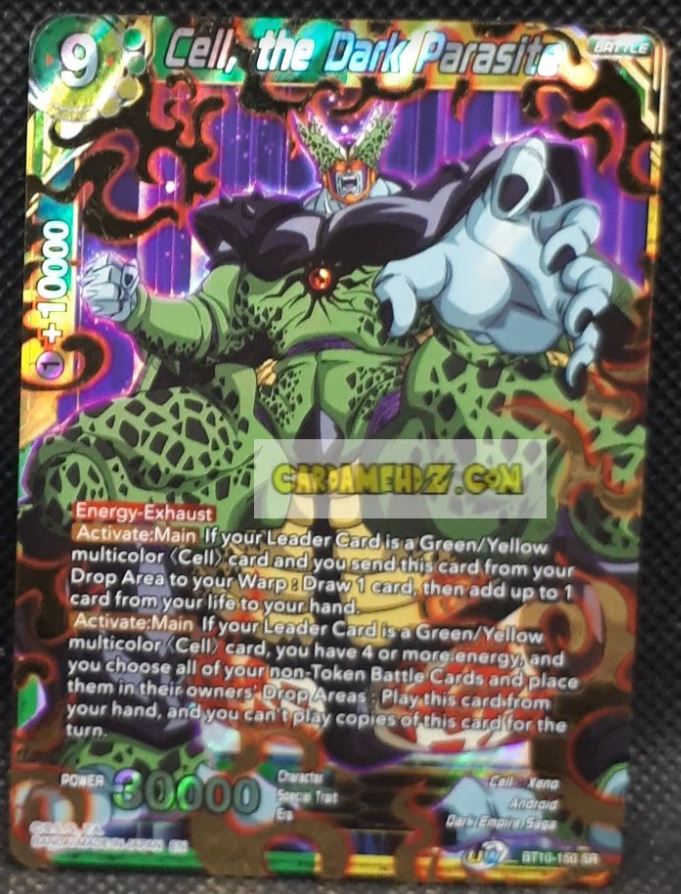 Carte Dragon Ball Super Card Game US Rise of the Unison Warrior BT10-150 SR (2020) bandai cell the dark parasite dbscg prisme foil holo cardamehdz point com mehdz atout