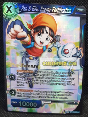 Carte Dragon Ball Super Card Game US Unison Warrior Series 4 BT13-033 UC (2020) (pre release version) bandai pan & giru energy fortification dbscg prisme foil holo cardamehdz point com mehdz atout