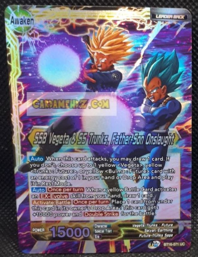 Carte Dragon Ball Super Card Game US Unison Warrior Series Boost Set 7 BT16-071 UC (foil) (2022) bandai trunks dbs prisme holo cardamehdz point com mehdz atout