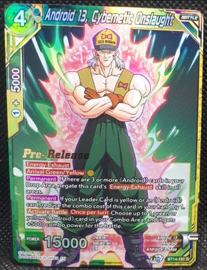 Carte Dragon Ball Super Card Game US Unison Warrior Series Set 05 BT14-151 R (2021) (pre release version) bandai android 13 cybernetic onslaught dbscg prisme foil holo cardamehdz point com mehdz atout