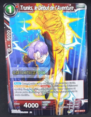 Carte Dragon Ball Super Card Game Ultimate Squad BT17-014 C (Fr) bandai trunks le debut de l aventure dbscg commune cardamehdz point com
