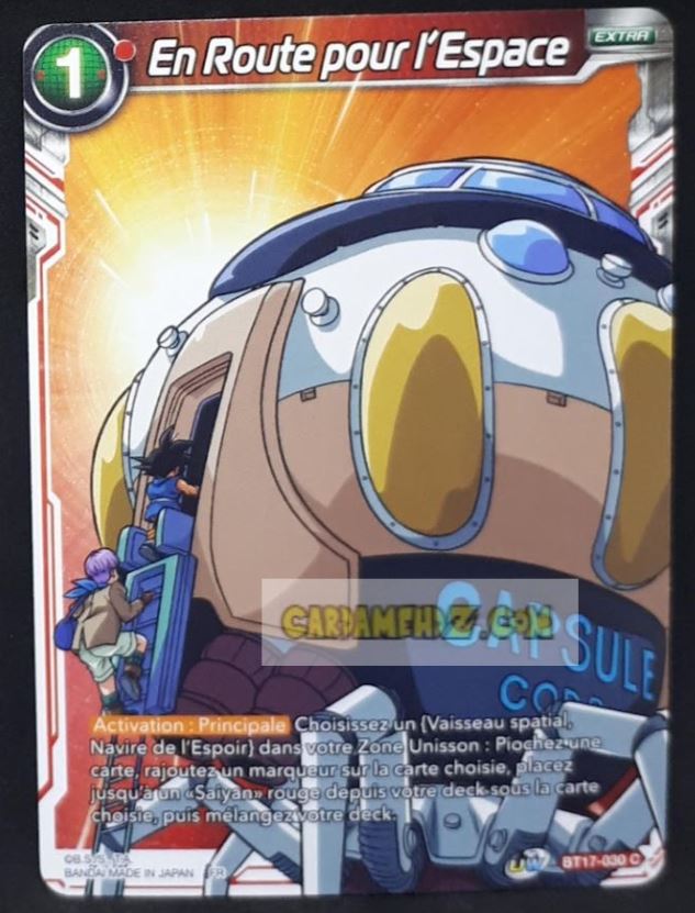Carte Dragon Ball Super Card Game Ultimate Squad BT17-030 UC (Fr) bandai en route pour l espace dbscg commune cardamehdz point com