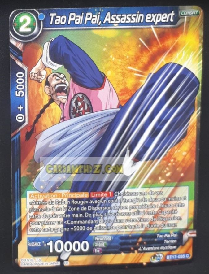 Carte Dragon Ball Super Card Game Ultimate Squad BT17-035 C (Fr) bandai TAO PAI PAI assassin expert dbscg commune cardamehdz point com