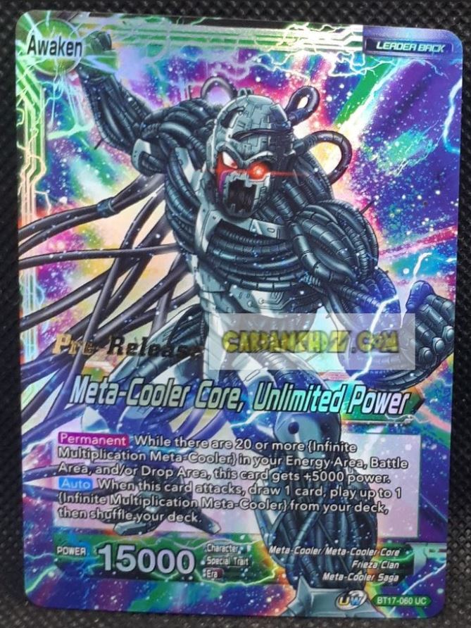 Carte Dragon Ball Super Card Game Ultimate Squad BT17-060 OC (US version pre release) (2022) bandai meta cooler dbscg prisme foil holo cardamehdz point com mehdz atout