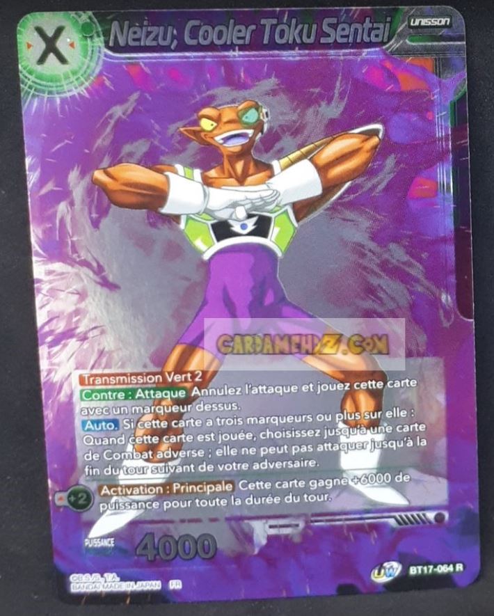 Carte Dragon Ball Super Card Game Ultimate Squad BT17-064 R (Fr) (2022) bandai neizu cooler toku sentai dbscg rare cardamehdz point com