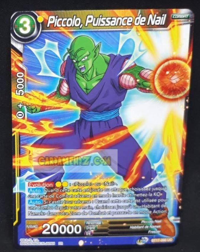 Carte Dragon Ball Super Card Game Ultimate Squad BT17-090 UC (Fr) bandai piccolo puissance de nail dbscg commune cardamehdz point com