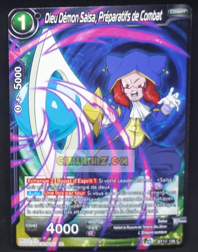 Carte Dragon Ball Super Card Game Ultimate Squad BT17-126 C (Fr) bandai dieu demon salsa preparatifs de combat dbscg commune cardamehdz point com