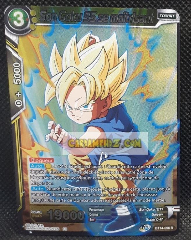 Carte Dragon Ball Super Card Game Unison Warrior Series Set 05 BT14-096 R (2021) (fr) (foil) bandai songoku ss se maitrisant dbscg prisme holo cardamehdz point com mehdz atout