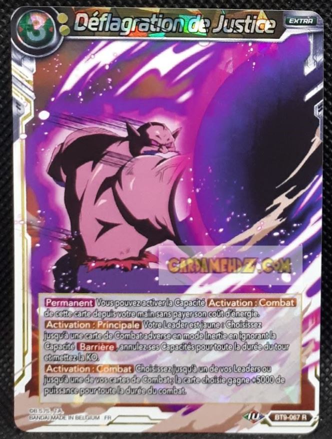 Carte Dragon Ball Super Card Game Universal Onslaught BT9-067 R (fr) bandai deflagration de justice dbs foil prisme holo cardamehdz point com mehdz atout