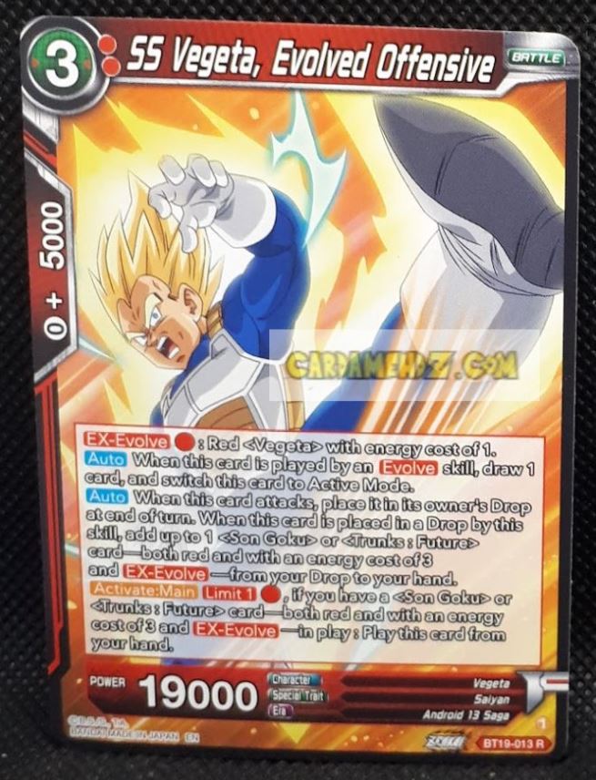 Carte Dragon Ball Super Card Game Us Zenkai Series Fighter s Ambition BT19-013 R (2023) (us) bandai ss vegeta evolved offensive dbs cardamehdz point com mehdz atout