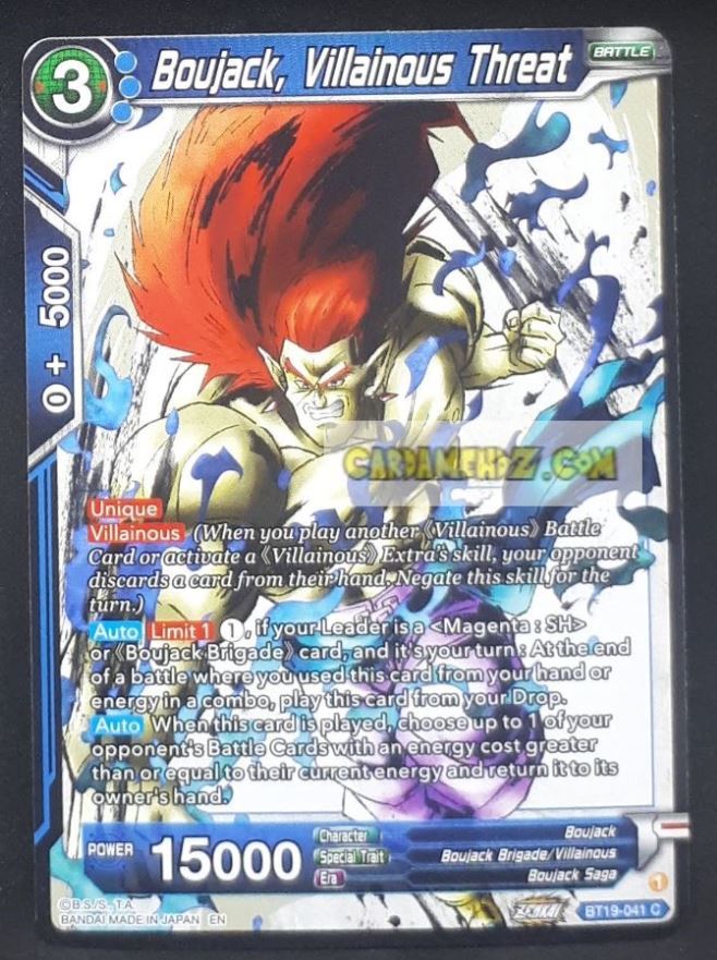 Carte Dragon Ball Super Card Game Us Zenkai Series Fighter s Ambition BT19-041 C (2023) (us) bandai boujack vilainous threat dbs cardamehdz point com
