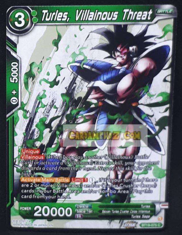Carte Dragon Ball Super Card Game Us Zenkai Series Fighter s Ambition BT19-075 C (2023) (us) bandai turtle villainous threat dbs cardamehdz point com