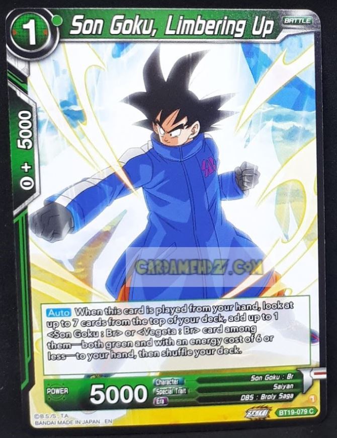 Carte Dragon Ball Super Card Game Us Zenkai Series Fighter s Ambition BT19-079 C (2023) (us) bandai songoku limbering up dbs cardamehdz point com
