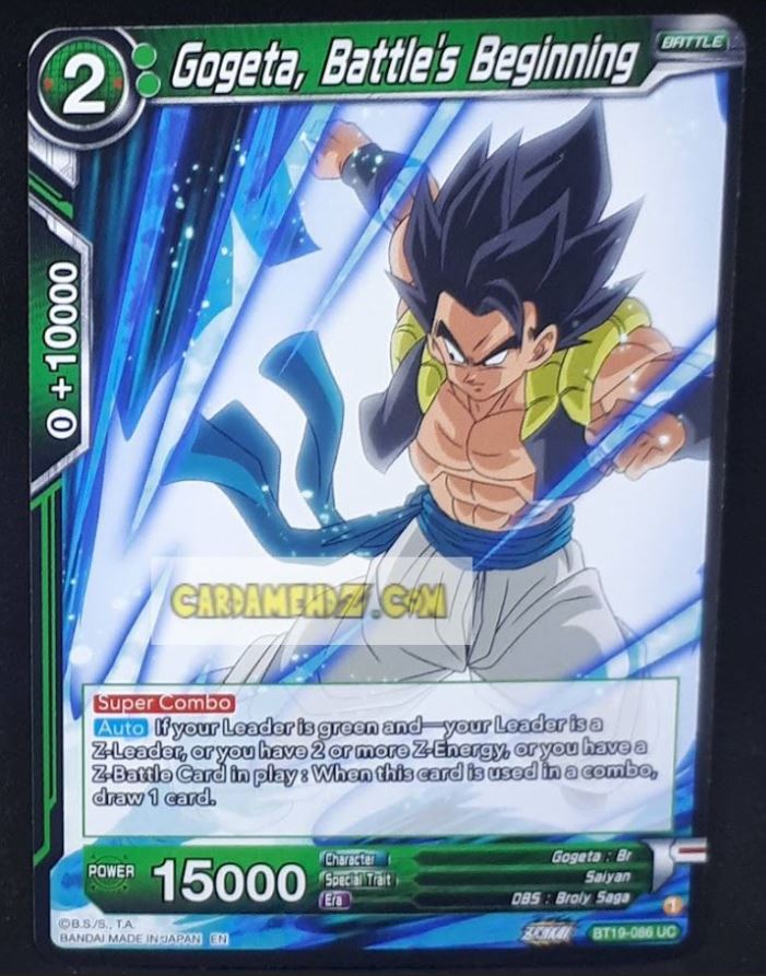 Carte Dragon Ball Super Card Game Us Zenkai Series Fighter s Ambition BT19-086 UC (2023) (us) bandai gogeta battle's beginning dbs cardamehdz point com