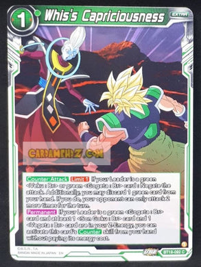Carte Dragon Ball Super Card Game Us Zenkai Series Fighter s Ambition BT19-092 C (2023) (us) bandai whis's capriciousness dbs cardamehdz point com