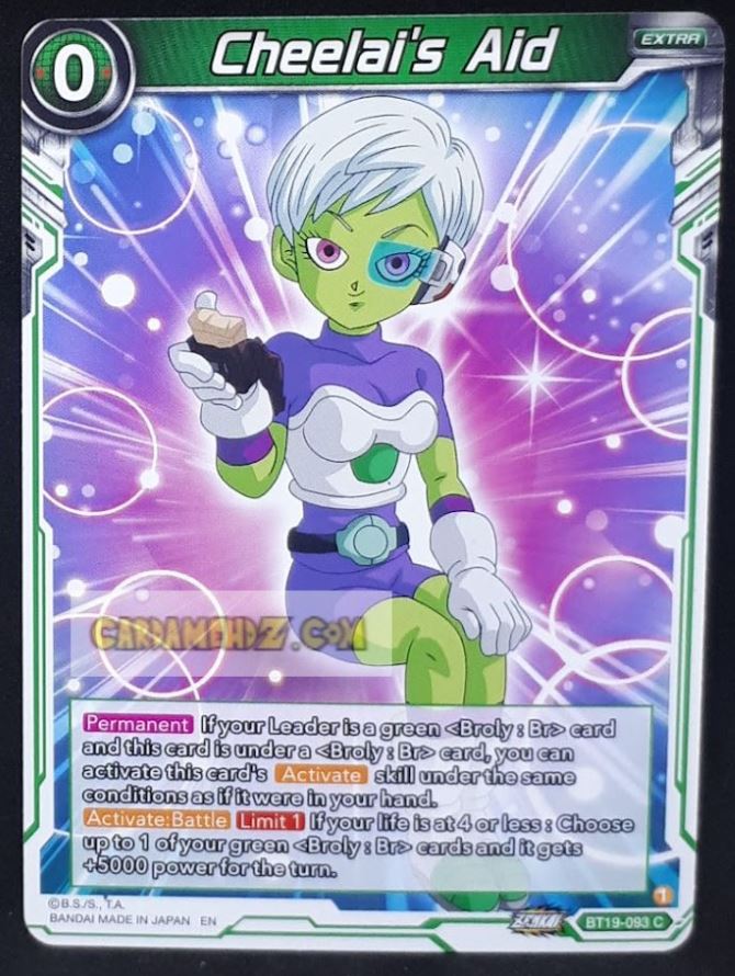 Carte Dragon Ball Super Card Game Us Zenkai Series Fighter s Ambition BT19-093 C (2023) (us) bandai cheelai's aid dbs cardamehdz point com