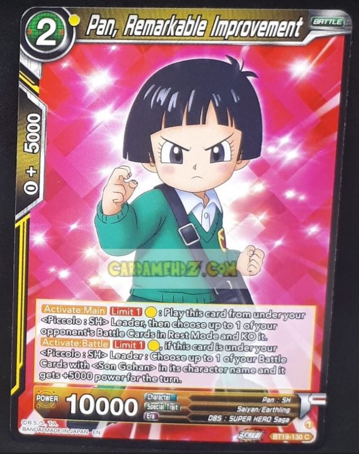 Carte Dragon Ball Super Card Game Us Zenkai Series Fighter s Ambition BT19-130 C (2023) bandai pan remarkable improvement dbs cardamehdz point com