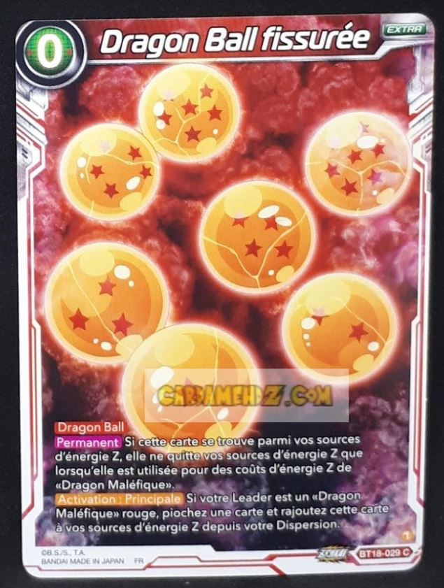 Carte Dragon Ball Super Card Game Zenkai Series Dawn Of The ZLegends BT18-029 C (Fr) (2022) bandai dragon ball fissuree dbscg commune cardamehdz point com