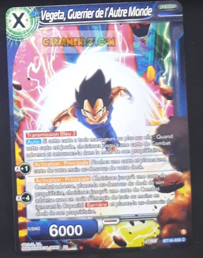 Carte Dragon Ball Super Card Game Zenkai Series Dawn Of The ZLegends BT18-035 C (Fr) (2022) bandai vegeta guerrier de l autre monde dbscg commune cardamehdz point com